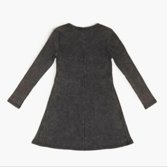 Forever 21 kids Acid Wash long sleeve Dress 9/10 * - Picture 2 of 4